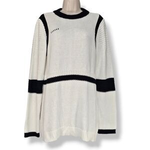 Her Universe Star Wars Princess Leia Bespin Knit Sweater White Black Stripe L